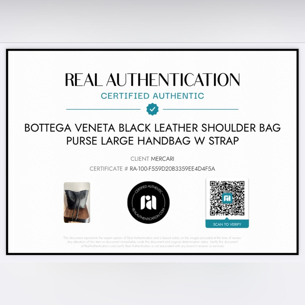 Bottega Veneta Black Leather shoulder bag Purse Large handbag w Strap - Picture 15 of 15